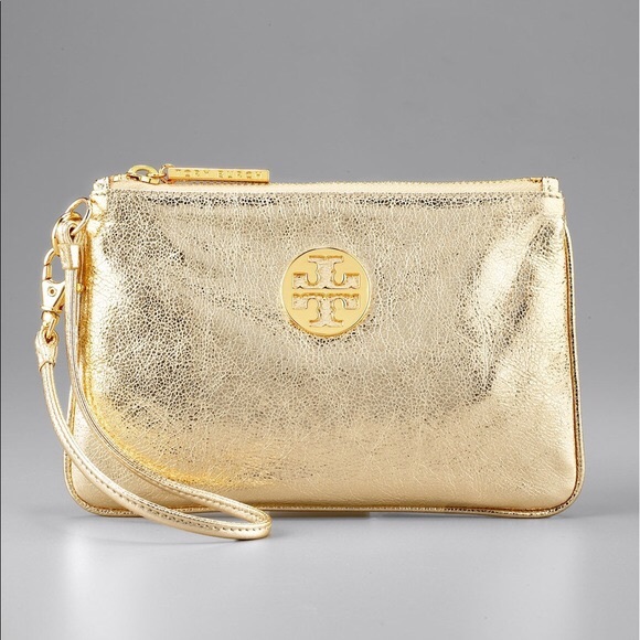 Tory Burch Handbags - Tory Burch Metallic Leather Wristlet